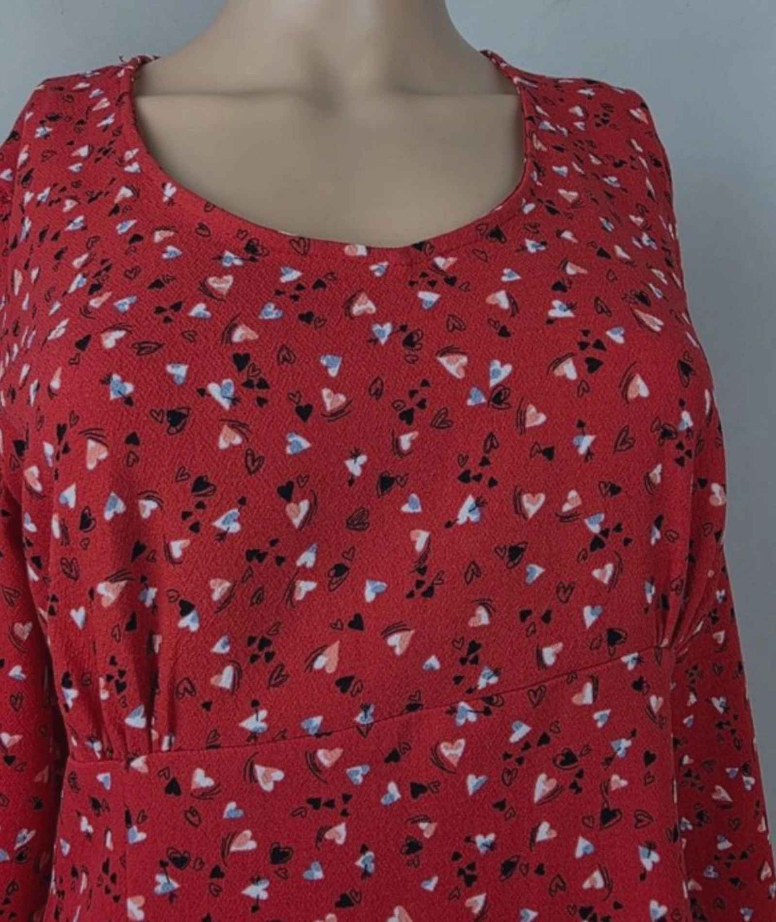 Romantic small heart pattern dress Naf Naf Size 38 (M) – photo 3